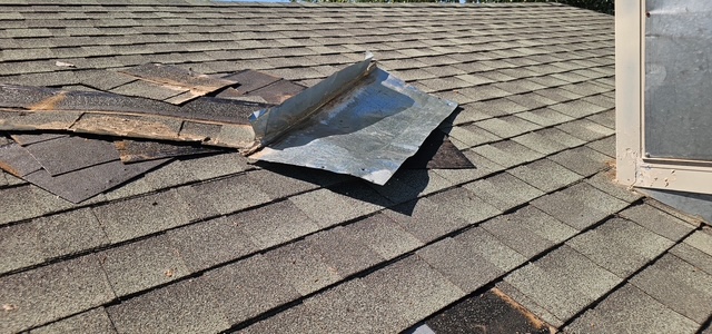 Hail damaged roof