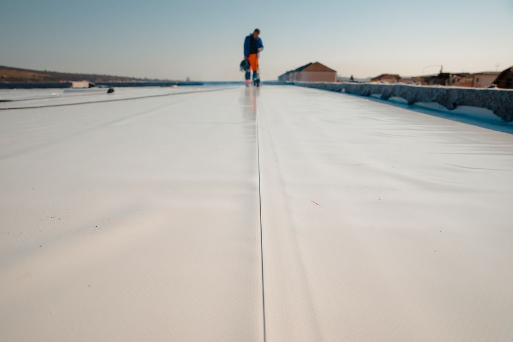 TPO roofing project by Calvin Turner Roofing